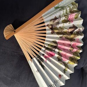 Floral and Bird Design Hand Fan